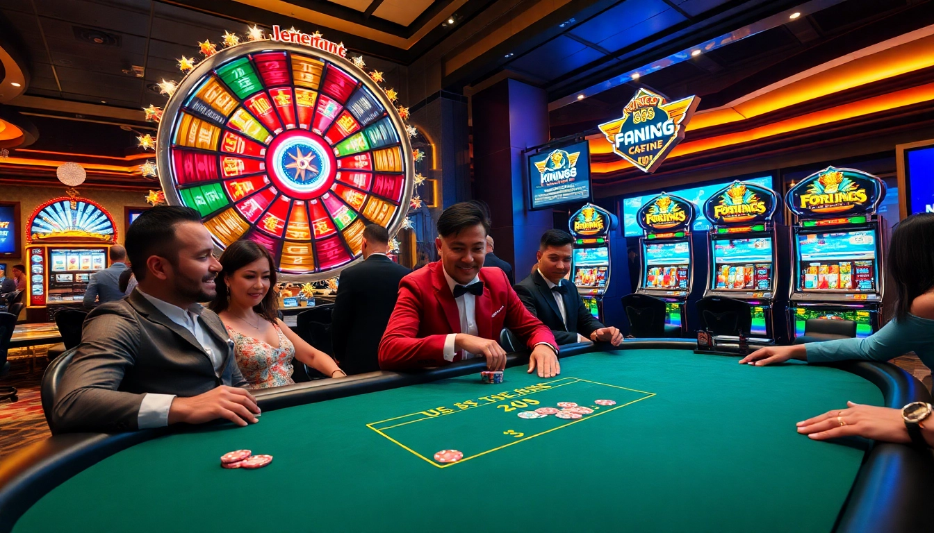 Experience thrilling gambling at king88 with vibrant casino tables and engaging players.