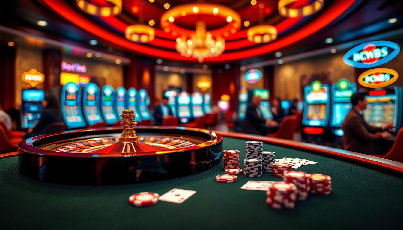 Experience exciting gameplay at https://new88bet.us/ with a modern casino atmosphere featuring roulette, poker, and stylish decor.