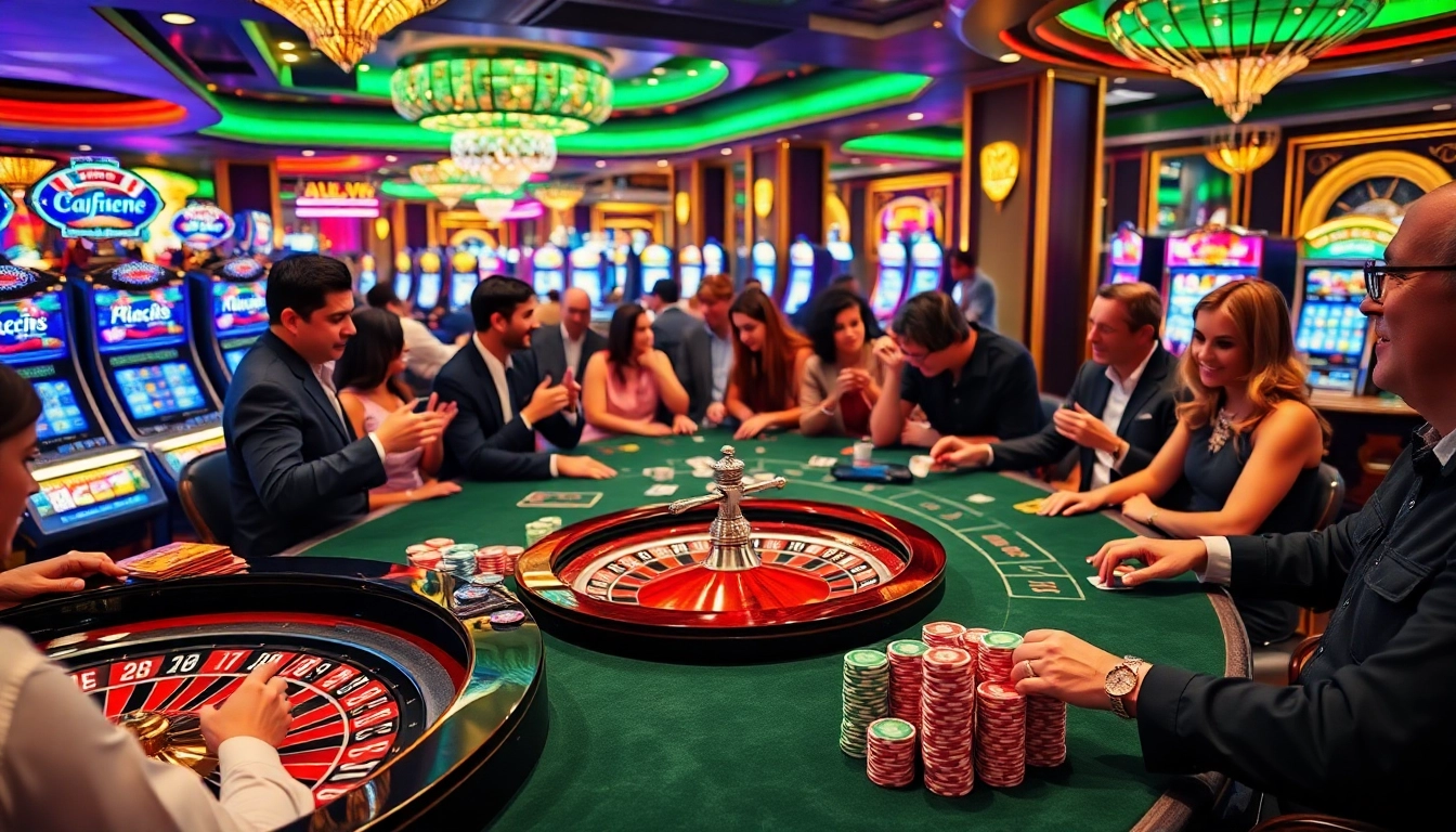 LC88 gaming table action with colorful chips and vibrant atmosphere in a casino setting.