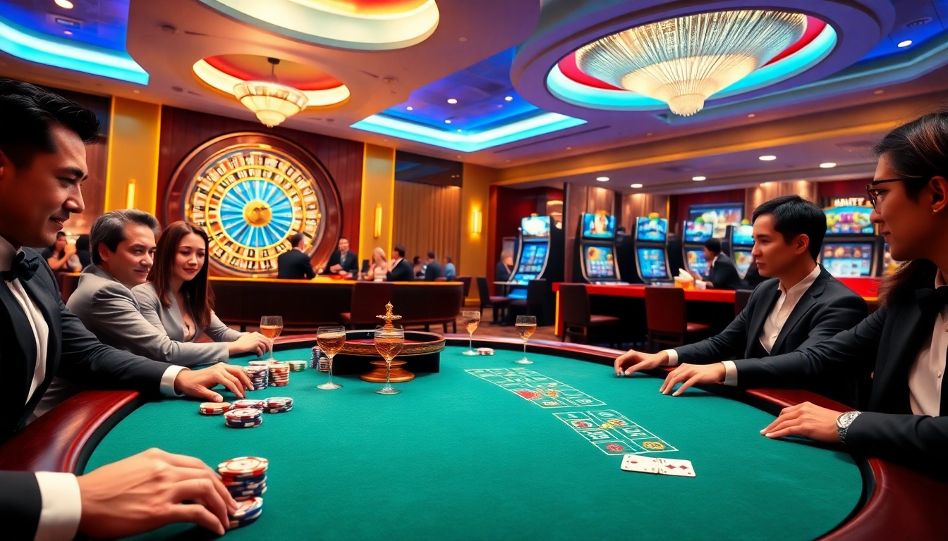 Experience excitement at dr88 with vibrant casino tables and engaging players.