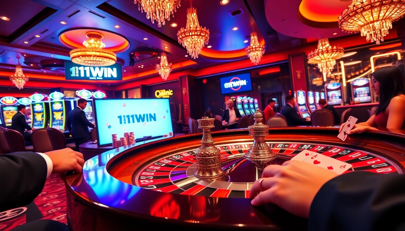 Players enjoying the thrill of roulette at 11WIN Casino, capturing the excitement of strategic bets.
