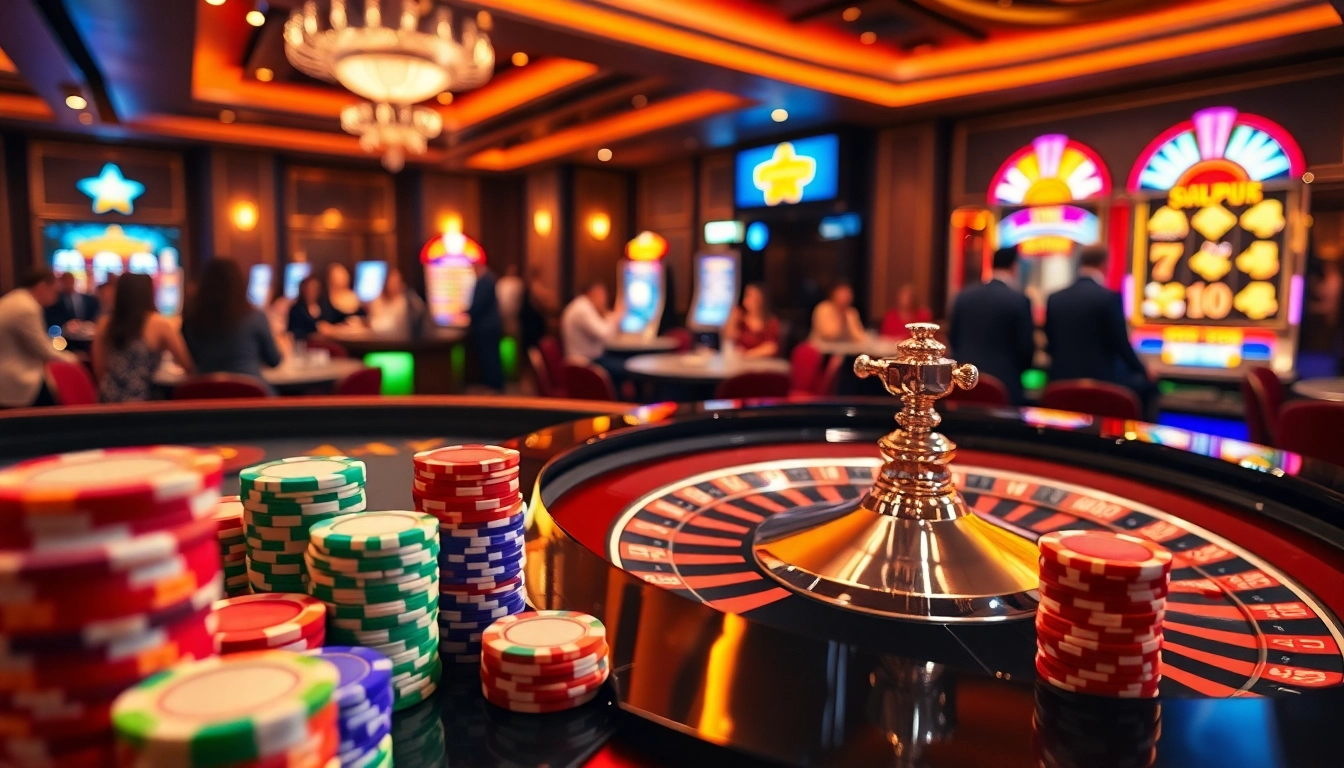 Players betting at a roulette table in a luxurious casino atmosphere inspired by https://23win8b.com/.