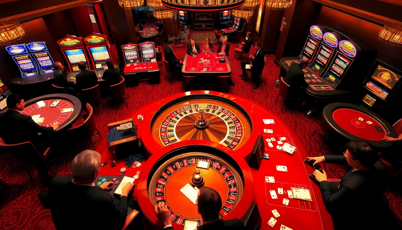 The excitement of players at a casino featuring roulette, poker, and hidden wiki gambling elements.