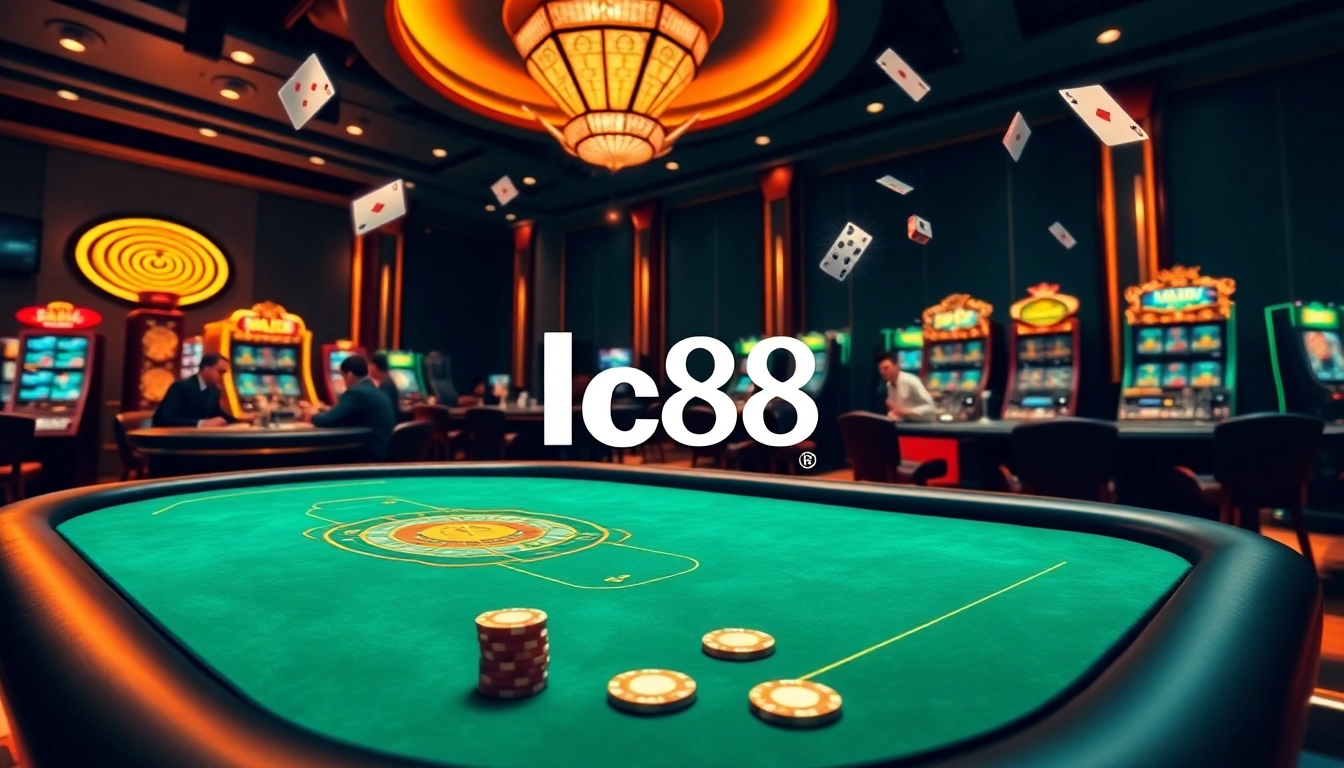 Experience thrilling online gaming at LC88 with vibrant casino tables and engaging players.