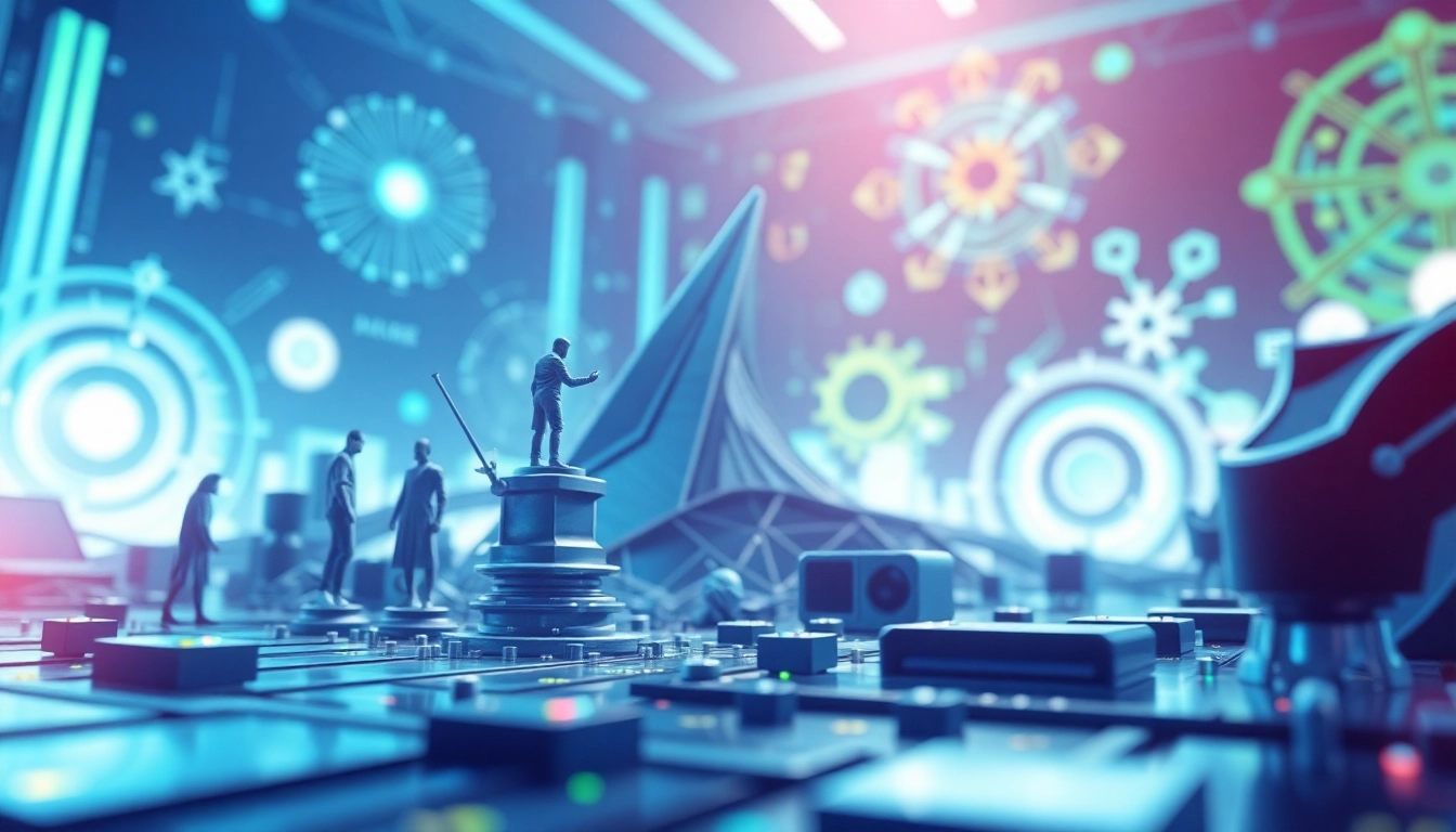 에볼루션의 발전과 변화를 상징하는 일러스트레이션.