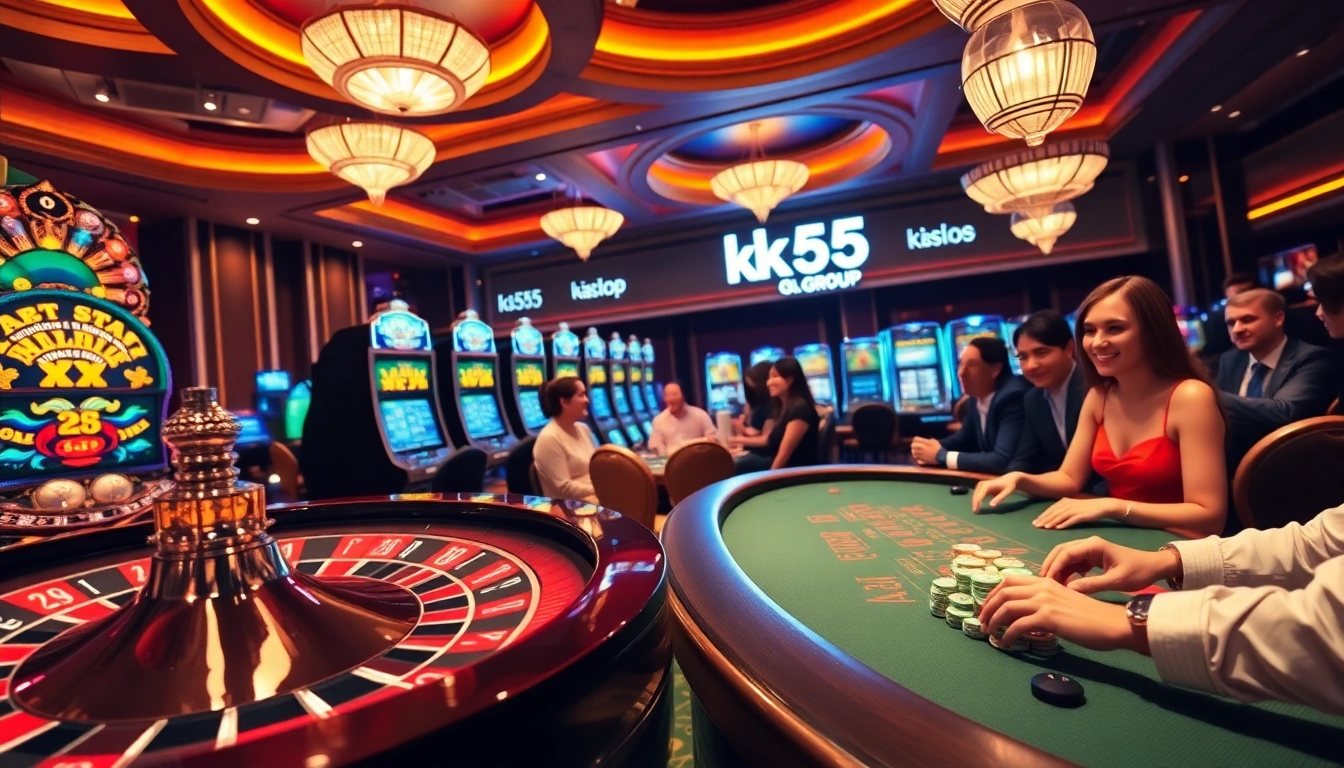 Experience the excitement of kk55.group with vibrant casino tables and engaging gameplay.