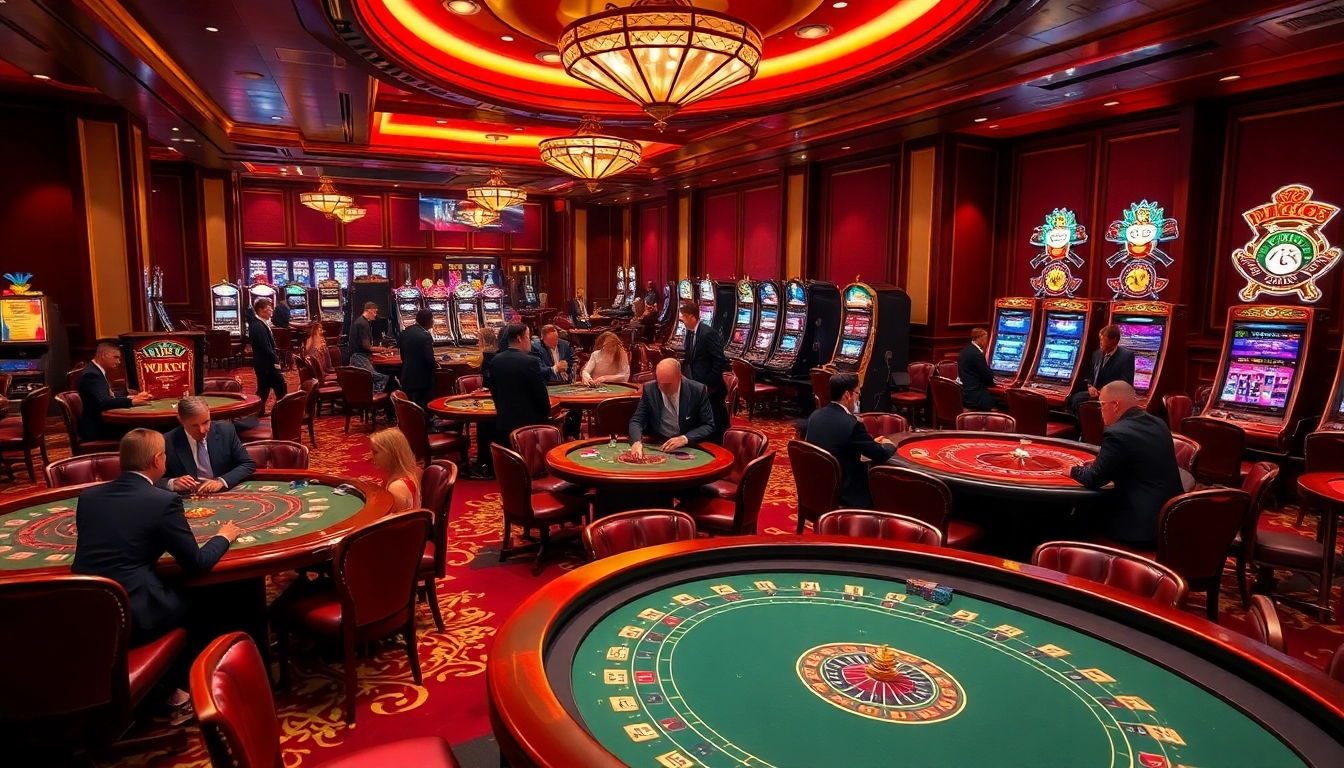 Experience thrilling gameplay at https://new8838.net/ with vibrant casino tables and dynamic gamblers.