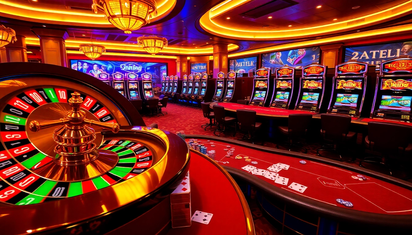 Experience thrilling gameplay at 79king casino with vibrant poker cards and roulette wheels.