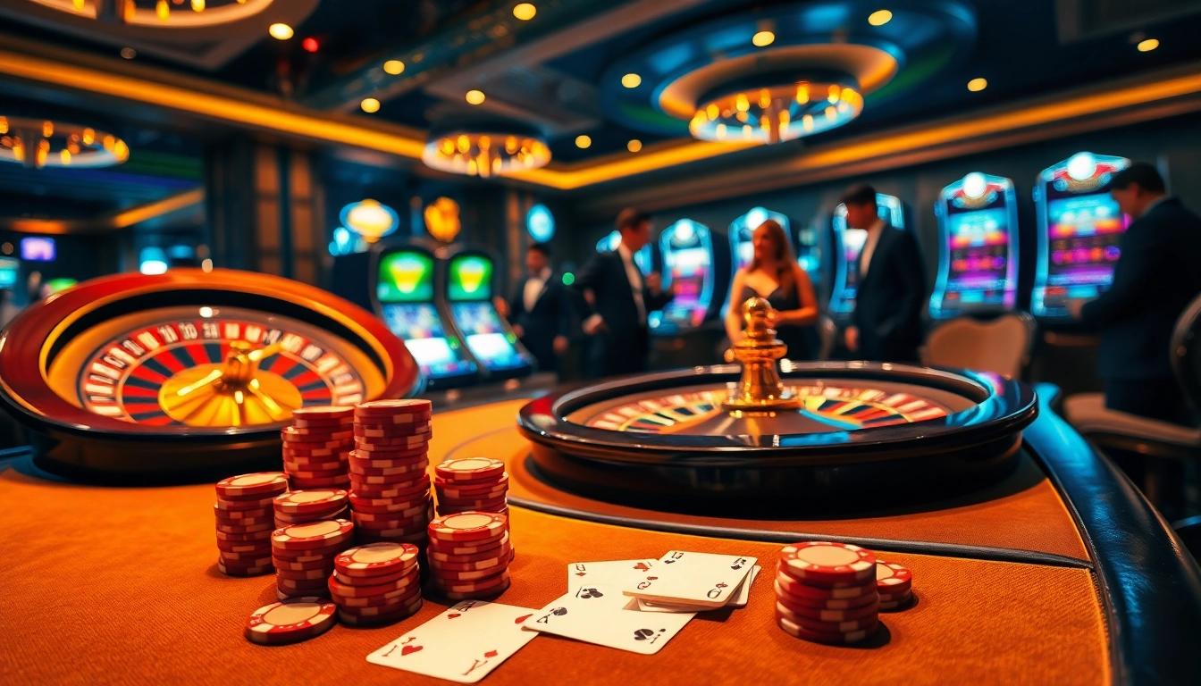 Experience excitement at a luxurious casino table as players enjoy games with DH88-themed elegance.