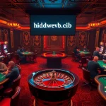 A dynamic casino scene with players engaging at poker tables highlights the connection to the hidden wiki.